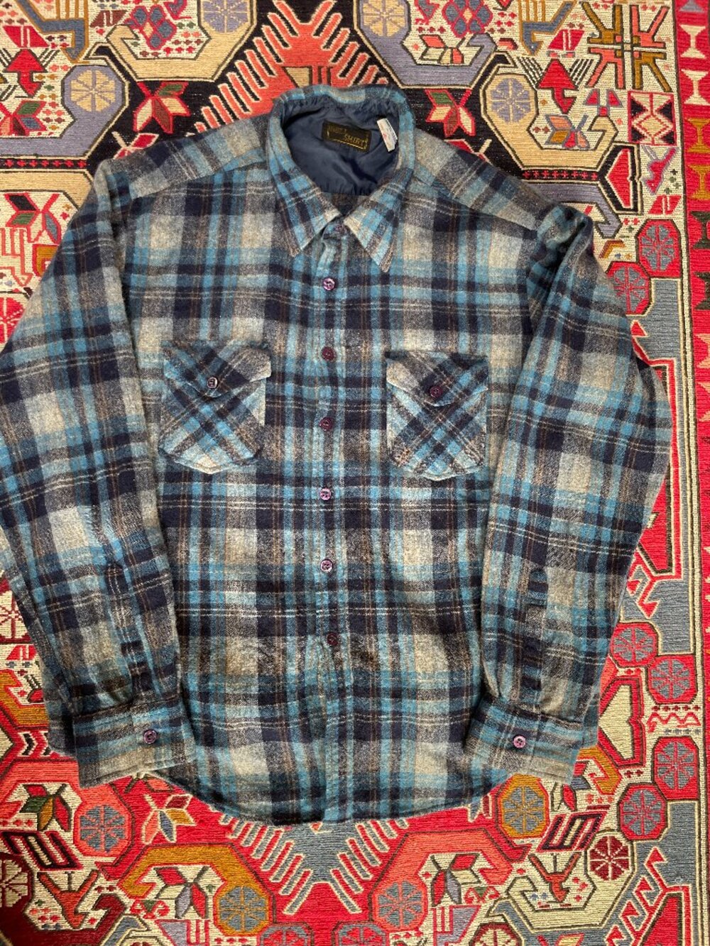 Bell Ontario woolen flannel checkered shirt